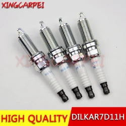 4PCS 22401-1VA1C DILKAR7D11H Dual Iridium Spark Plug For Nissan Rogue 2.0L 2017 X-TRAIL QASHQAI Engine MR20DD MR20DE