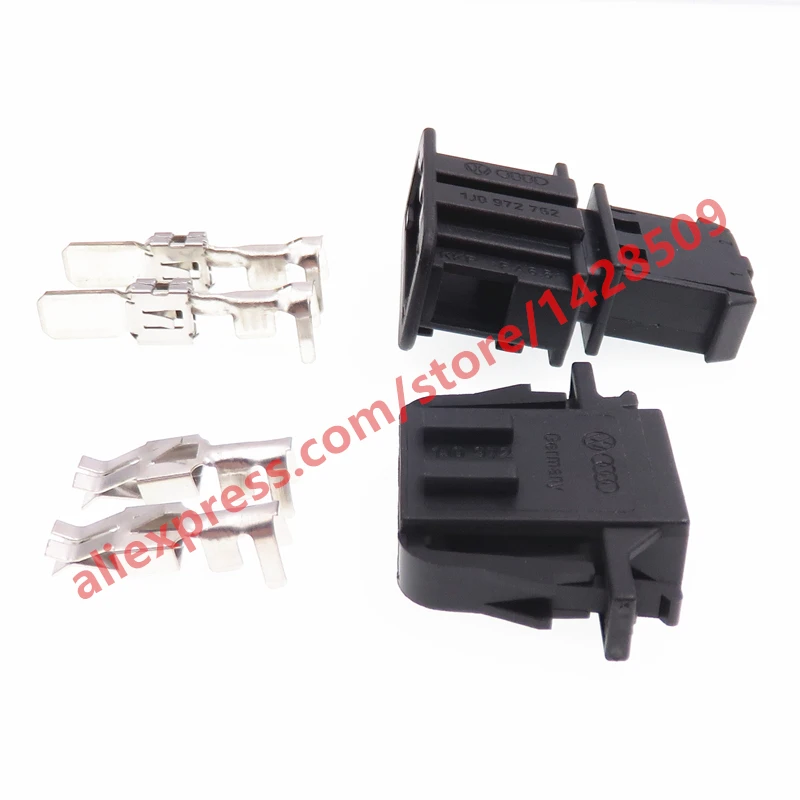 1 Sets 2 Pin Unsealed Male Electric Plug Female Interface Socket Wiring Harness Connector for VW Audi 1J0972762 1J0972752