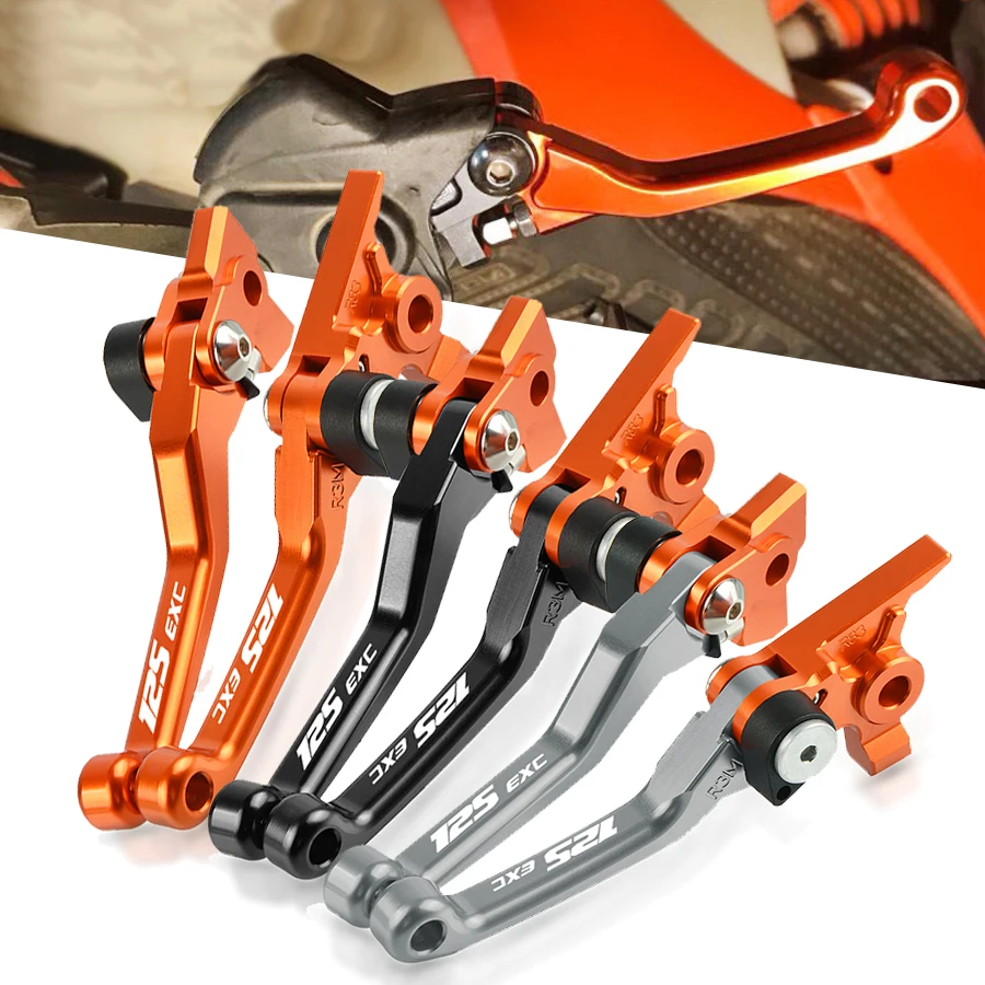 Dirt bike CNC Aluminum Motocycle Levers Motocross Pit Bike Pivot Brake Clutch Lever  For 125exc 125 exc 2004-2008 2005 2006