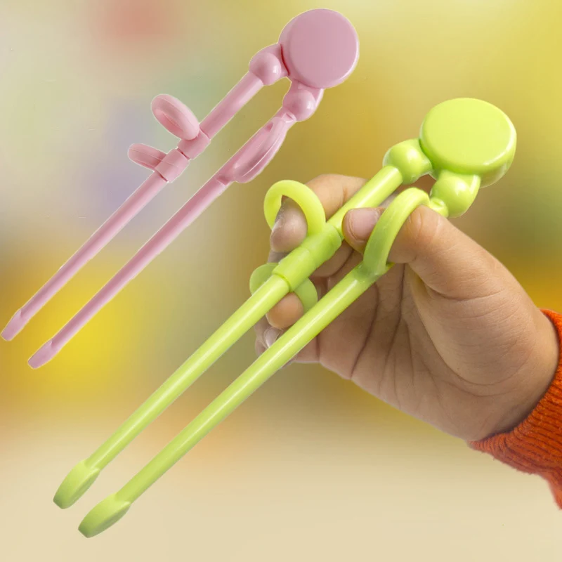 Baby Enlightenment Chopsticks Food Grade Kids Training Helper 1 Pair Plastic Children Tableware Learning Training Chopsticks