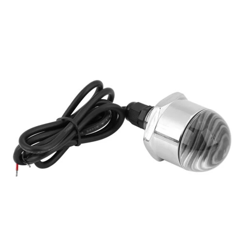 Boat Stainless Steel Yacht Round Blue 12V LED Waterproof Sailing Signal Lamp Underwater Light Lamp Drain Plug Navigation Light