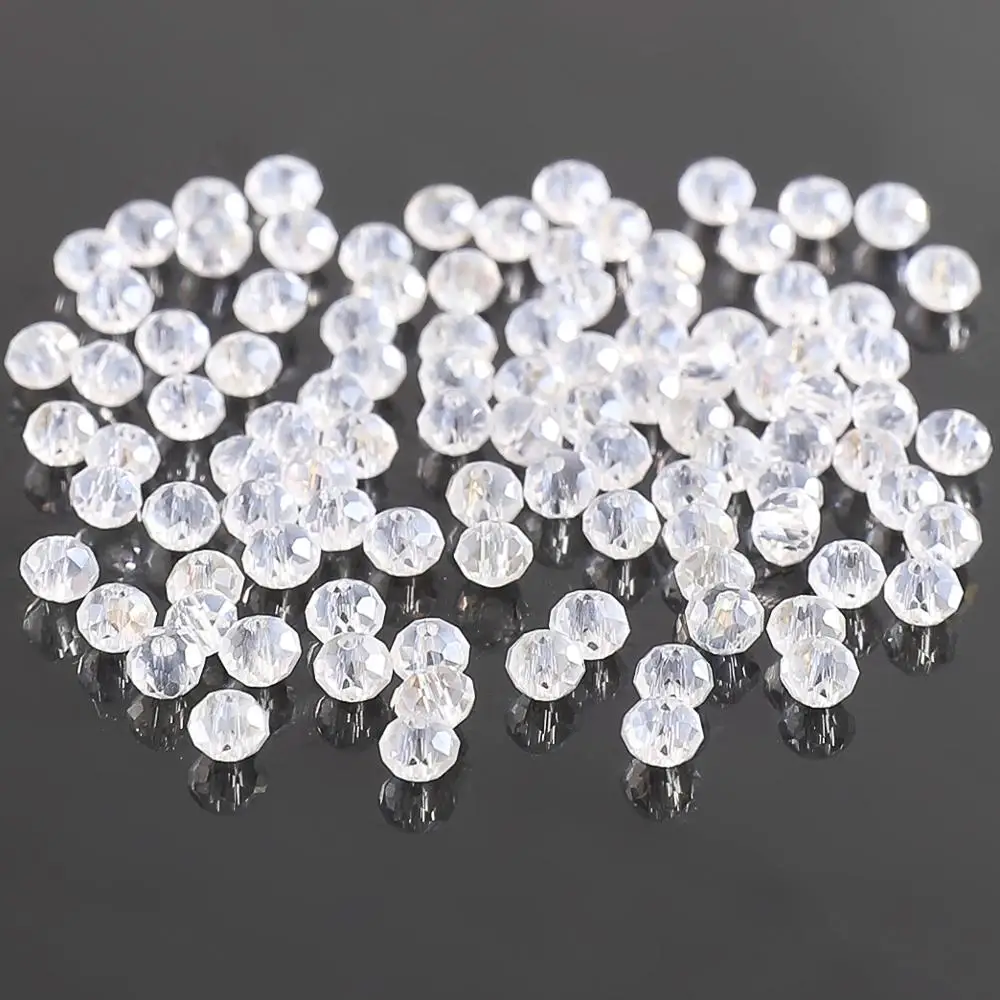 Colorful AB 4mm 100pc Austria Crystal 5040 Briolette Beads Loose Crystal Beads for Jewelry Making Necklace Bracelet Accessories