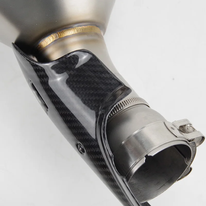 For R1200gs R1250gs ADV Motorcyle Exhaust Muffler with DB Killer Cutoms Hand Made Escape with Carbon Fiber Heat Shield