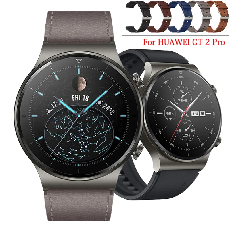 22 مللي متر حزام من الجلد الطبيعي حزام الساعات لهواوي ساعة GT 2 برو الأصلي معصمه الإفراج السريع سوار ل gt 2 برو 46 مللي متر كوريا