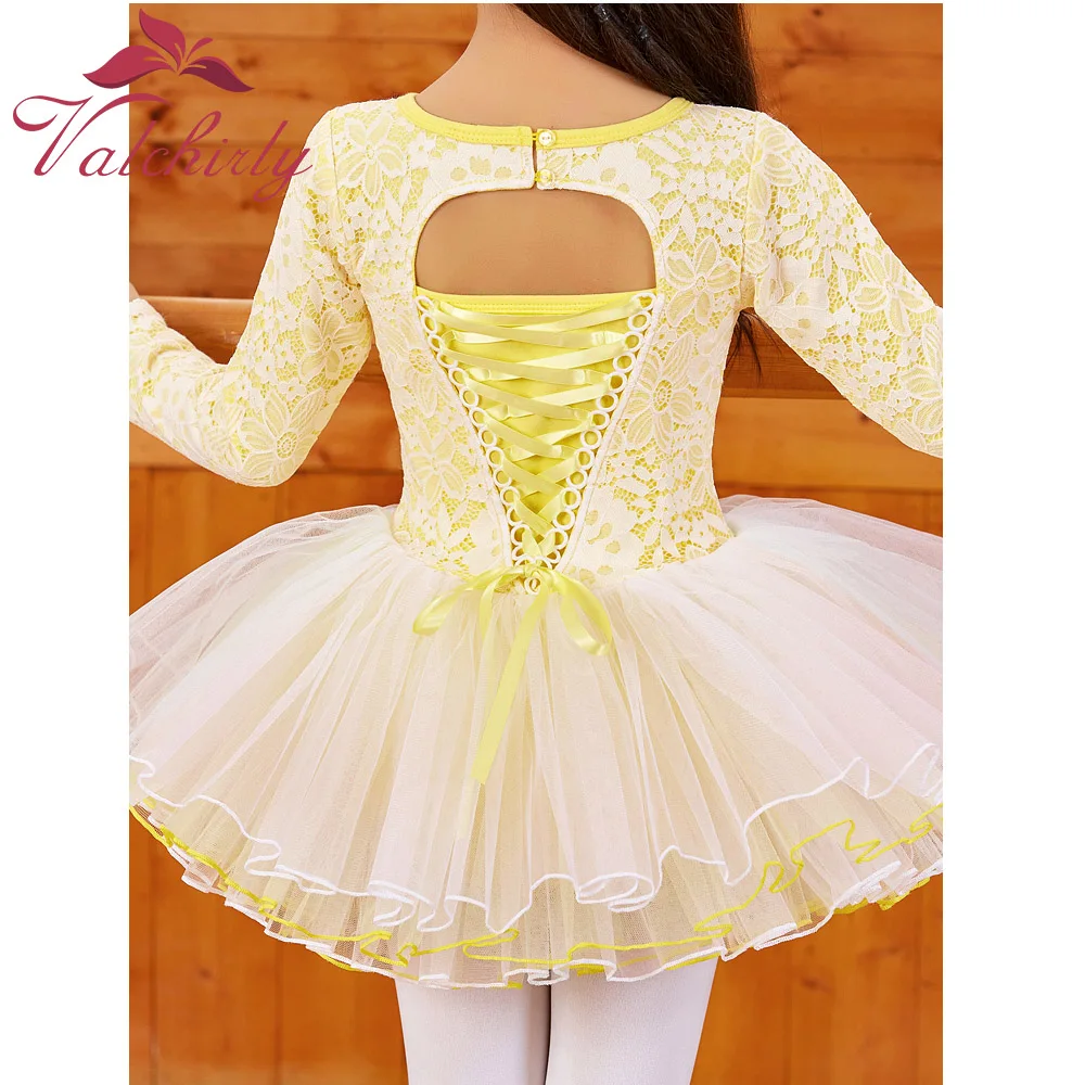 Autumn And Winter Girls Ballets  Dress  Practice Clothes Double Layer Lace Dance  Children\'s Ballet Skirt Costumes