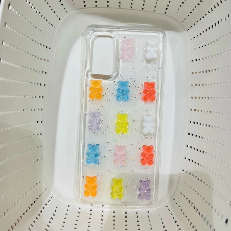3D Candy Bears Jelly Phone Case For Samsung S26 S25 24Plus S23Ultra S22+ A16 A15 A55 A54 A36 Cover Skinny Shell Body Protection