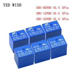 5PCS Relay SRU-05VDC-SL-C SRU-12VDC-SL-C SRU-24VDC-SL-C 05 12 24 V Relays 5PIN SRU-05V 12V 24V DC-SL-A 4Pin Relay