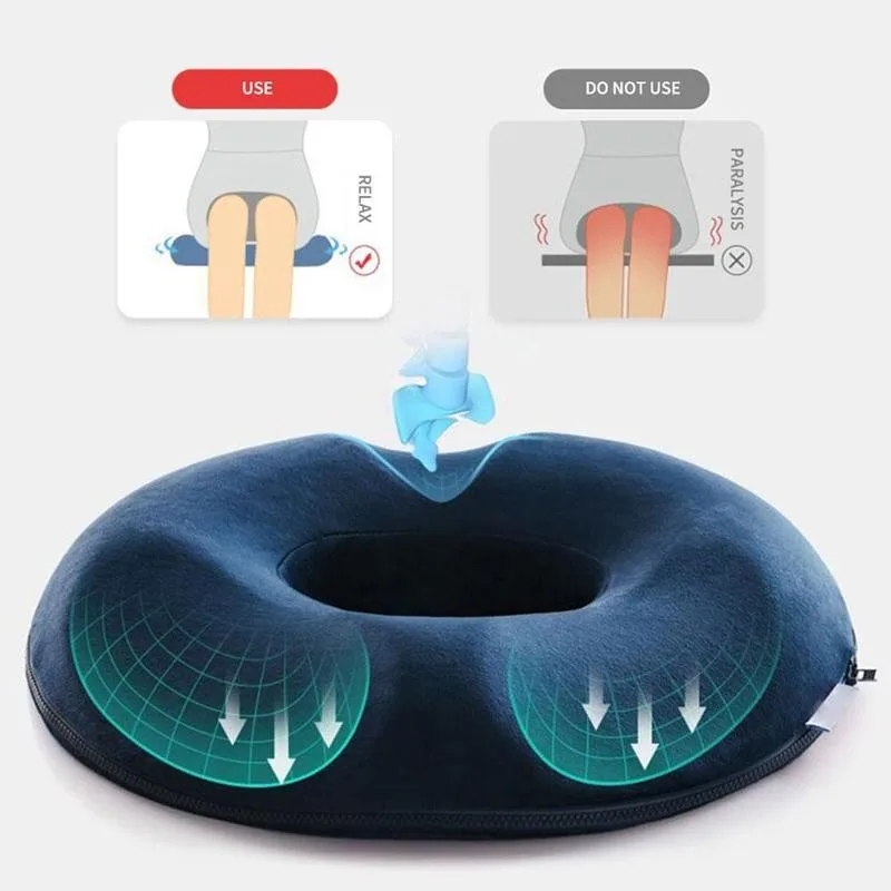 Donut Memory Foam Pillow Hemorrhoid Seat Cushion Tailbone Coccyx Orthopedic Medical Seat Prostate Chair Pilllow