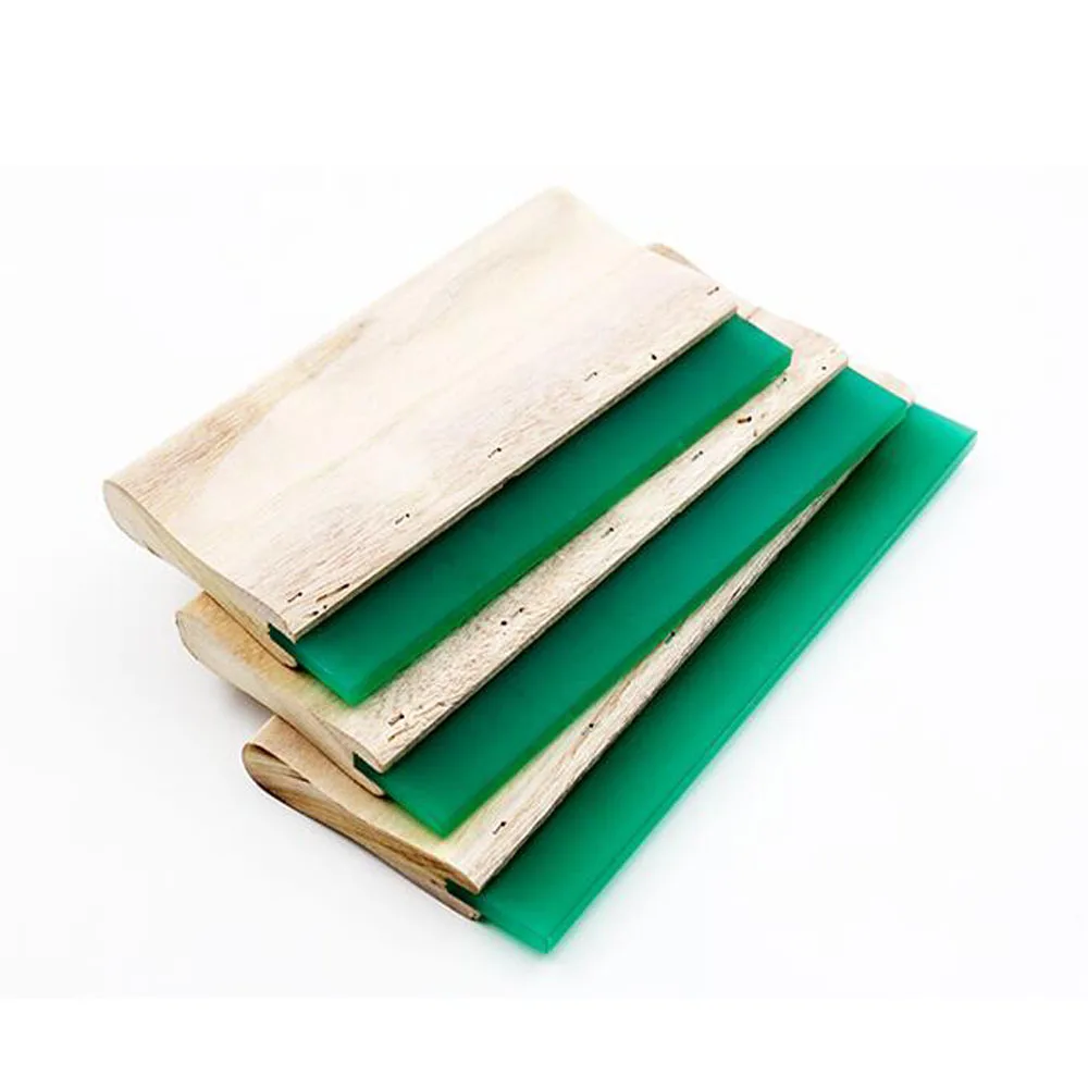 35 X7 MM Screen Printing Ink Squeegee 75 Durometer Wooden Handle Scraping Flat Blade for Machine