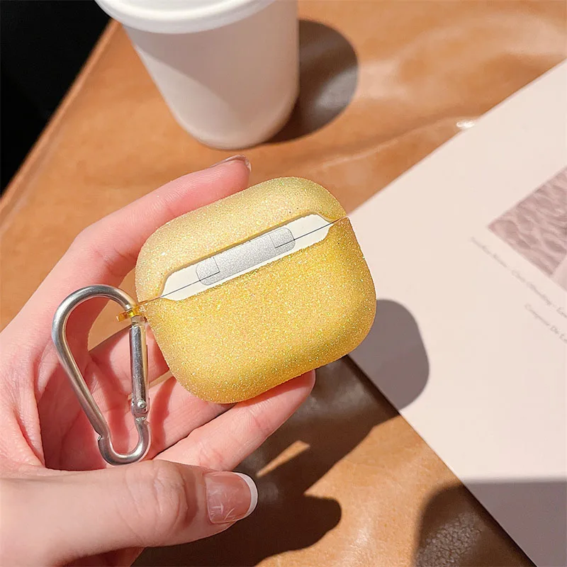 Funda de lujo con purpurina de diamante para Apple AirPods 3, funda de TPU para auriculares para airpods 1, 2, 3 Pro 2, caja de carga para auriculares
