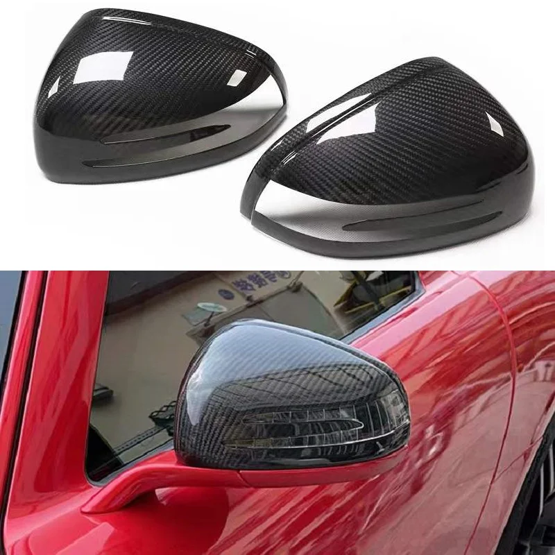 

Dry Carbon Fiber Mirror Cover Rearview Mirror Cap Car Accessories For Mercedes Benz SLK R172 AMG GT SLC SLS R197 R231