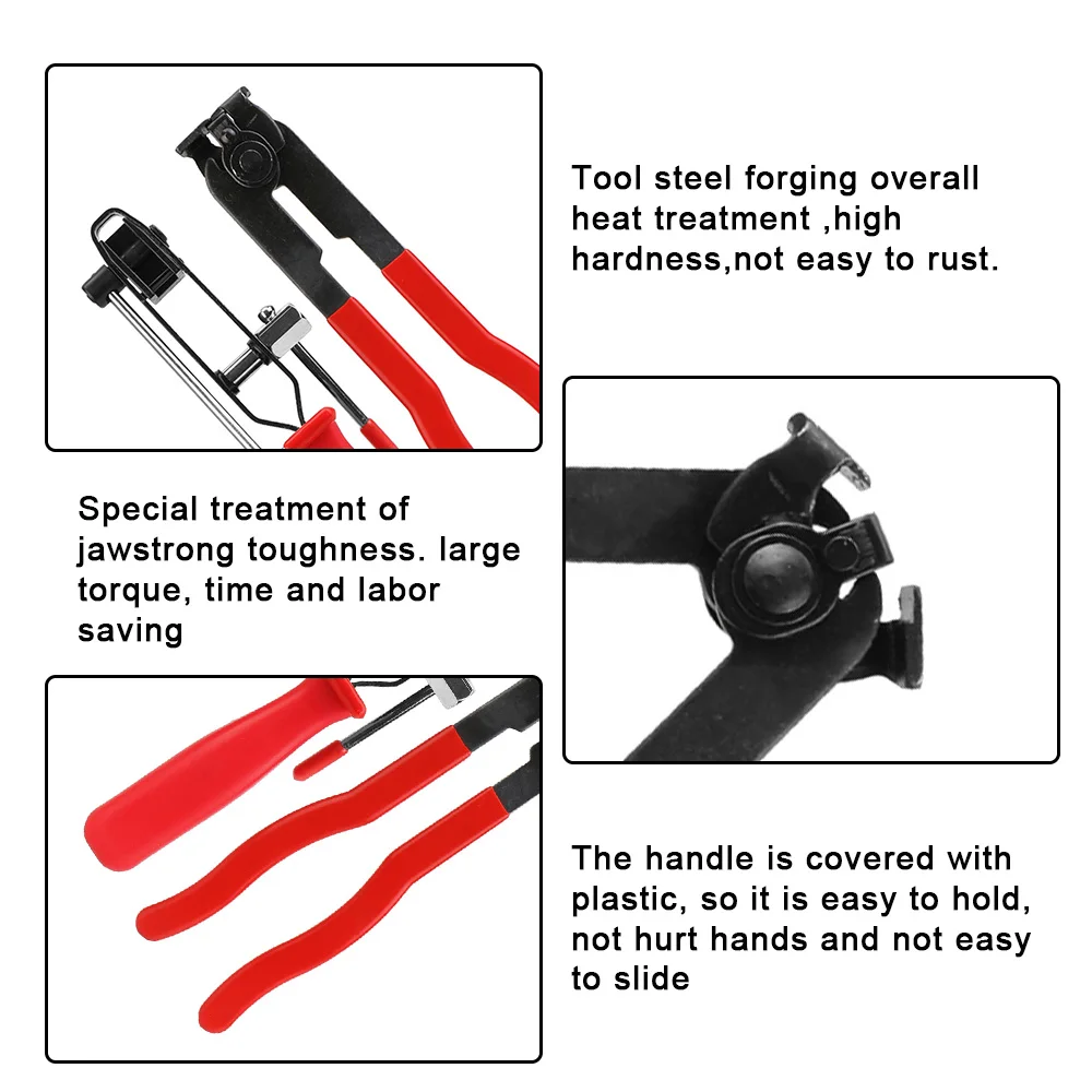 Durable Car Banding Hand Tool Kit for Exhaust Pipe Fuel Filter CV Joint Boot Clamp Pliers images - 6