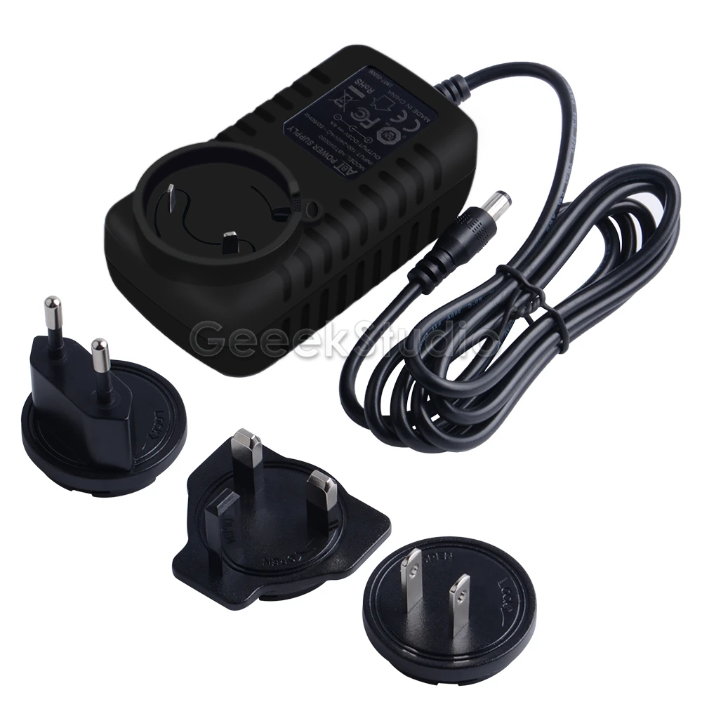 New! DC 5V 4A Power Supply Adapter With EU & US & UK Exchange Plugs for X820 Board / X822 / X852 / X730 / X720 / Jetson Nano