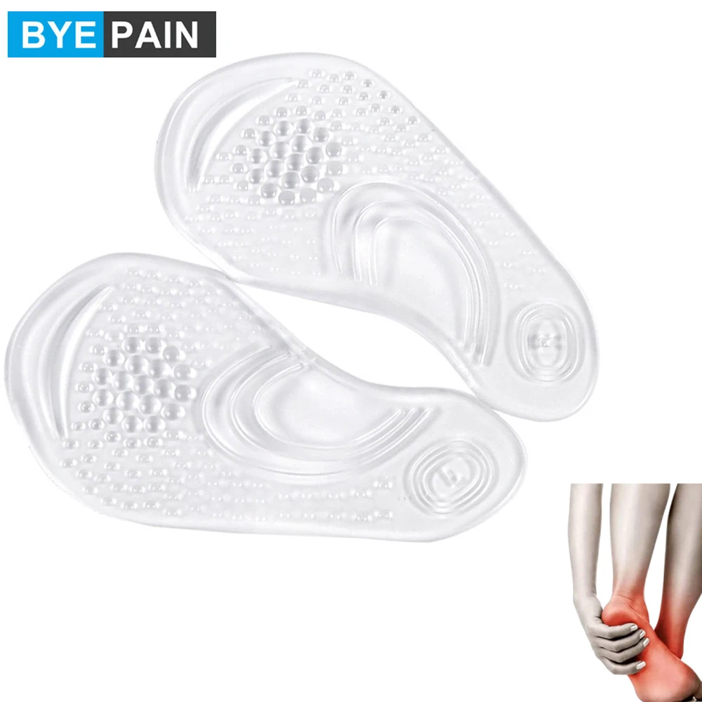 1Pair Transparente Klebstoff Orthopädische Einlegesohlen Orthesen Arch Support Einlegesohle Flatfoot Korrektur ShoeCushion Pads Männer Frauen