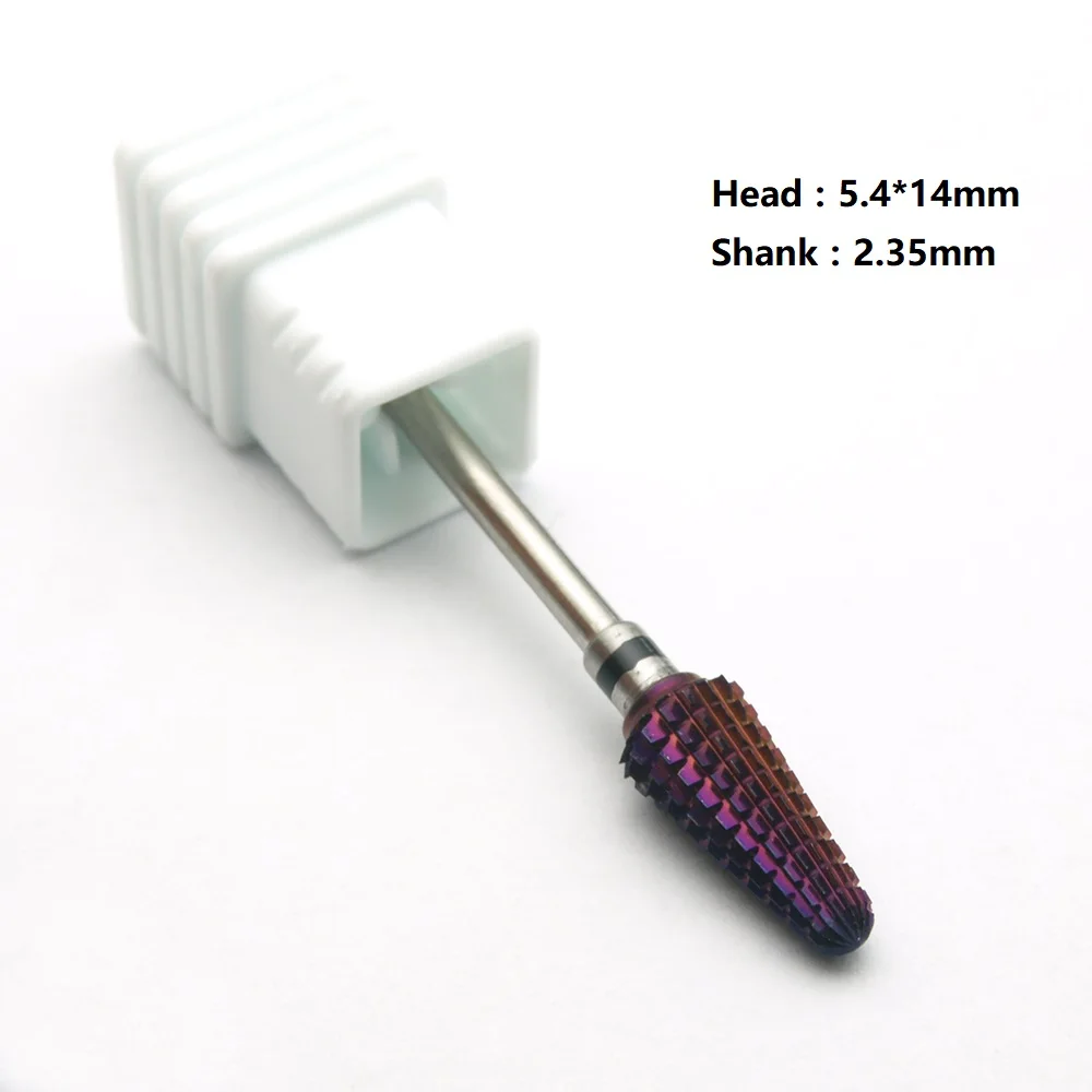 Easy Nail Purple Carbide Nail Drill Bits 3/32" Tornado Carbide Bit Milling Cutters For Manicure Pedicure Nails Accessories Tools