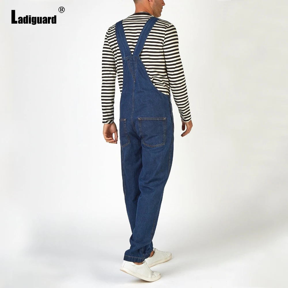 Plus Size 3xl Denim Pants Jumpsuit Mens Overalls Sexy Suspending Romper Stand Pockets Overall 2022 European Style Fashion Jeans