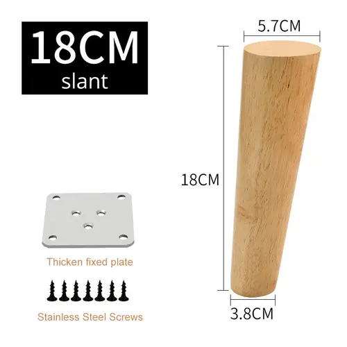 KAK Natural Solid Wood Furniture Leg Table Feets Wooden Cabinet Table Legs Fashion Furniture Hardware Replacement for Sofa Bed - Image 7