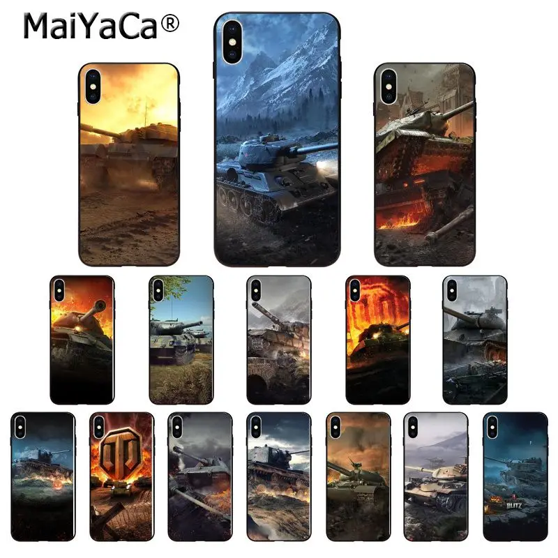 

MaiYaCa World of Tanks Silicone TPU Soft black Phone Case for iphone 13 6S 6plus 7 7plus 8 8Plus X Xs MAX 5 5S XR