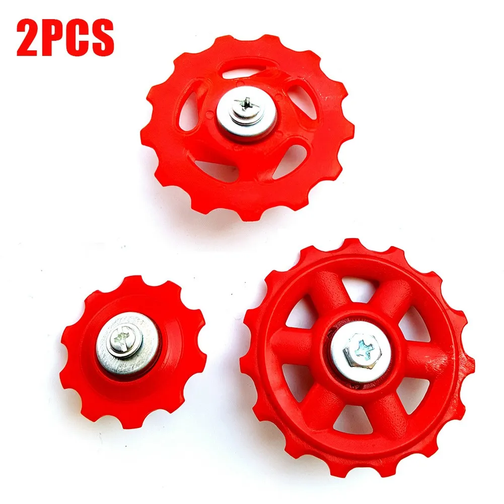 2Pcs 자전거 뒷 변속기 자키 가이드 휠 6/7/8 속도 초경량 MTB 자전거 가이드 휠 10T/13T/15T 변속기 풀리