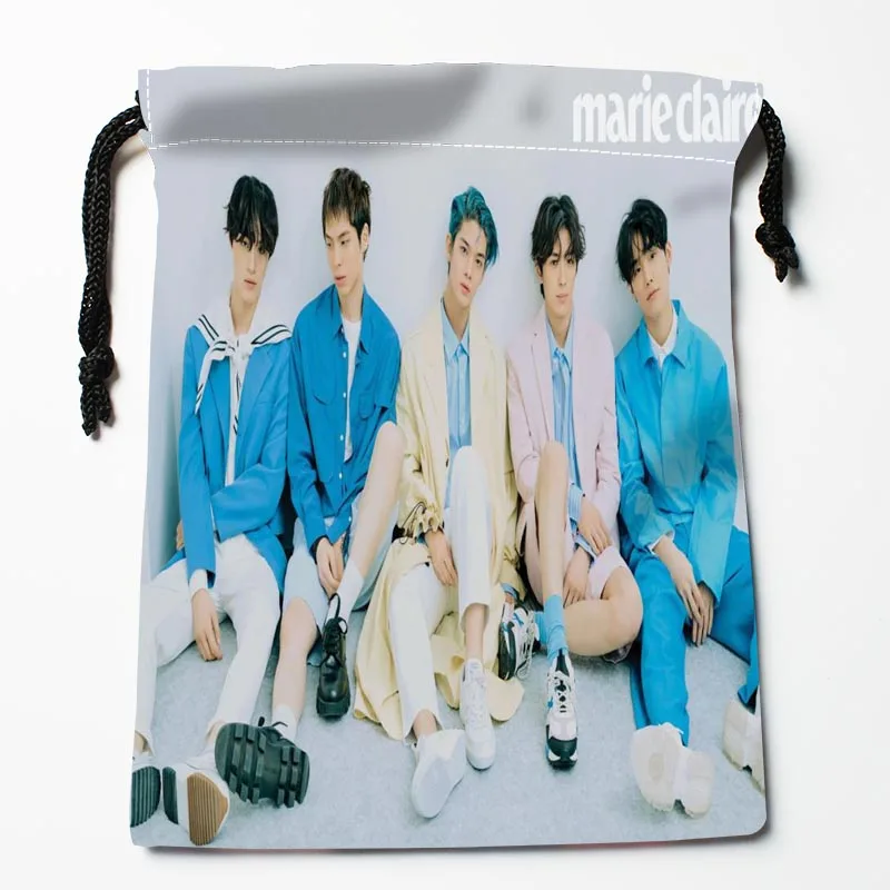 HOT KPOP CIX Drawstring Bags Bright Color Printed Gift Bag Travel Pouch Storage Clothes 18x22cm Satin Fabric 0622