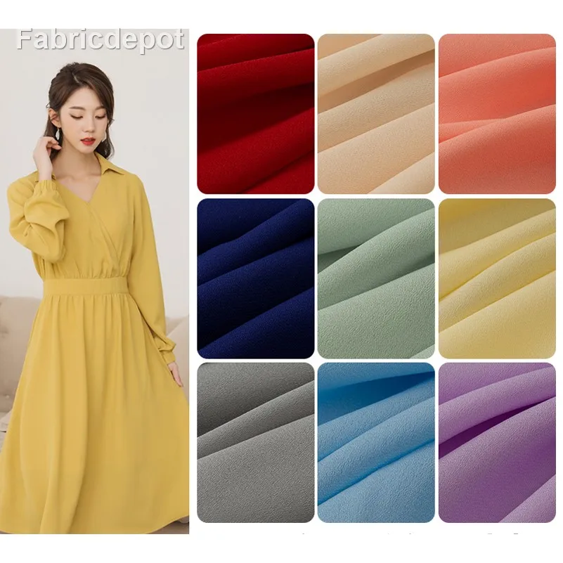 Summer Soft Thin Chiffon Fabric Draping For Sewing Skirt Dress Clothes Lining Fabric By Half Meter