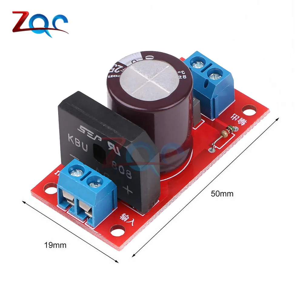 Rectifier Filter Power Board 3A 8A Rectifier with Red LED Indicator AC Single Power to DC Single Source Board