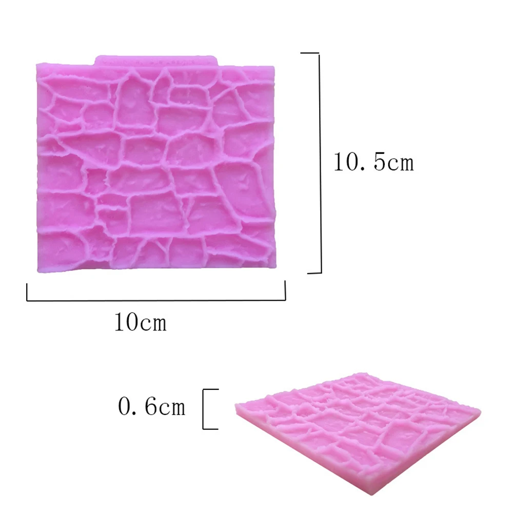 New Cobble Stone Wall Line Grain Shape Silicone Printing Texture Mat Sugar craft Fondant Cake Clay Mold Decorating Tool