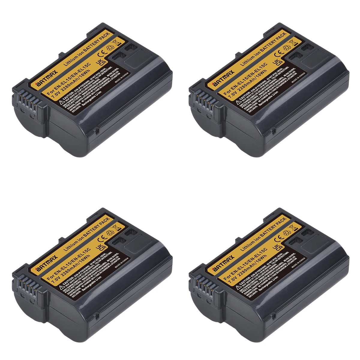 2280mAh EN-EL15C EL15C EN EL15 Batterie + LED Dual Ladegerät für Nikon Z5, Z6, Z6 II, z7, Z7II D780, D850, D7500, D500, D600