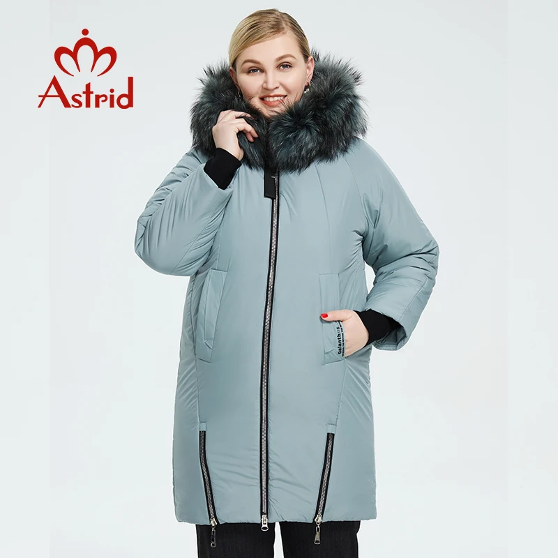 Astrid 2022 New Winter parka down jacket women loose clothing with fur outerwear high quality thick cotton female coat AR-9246