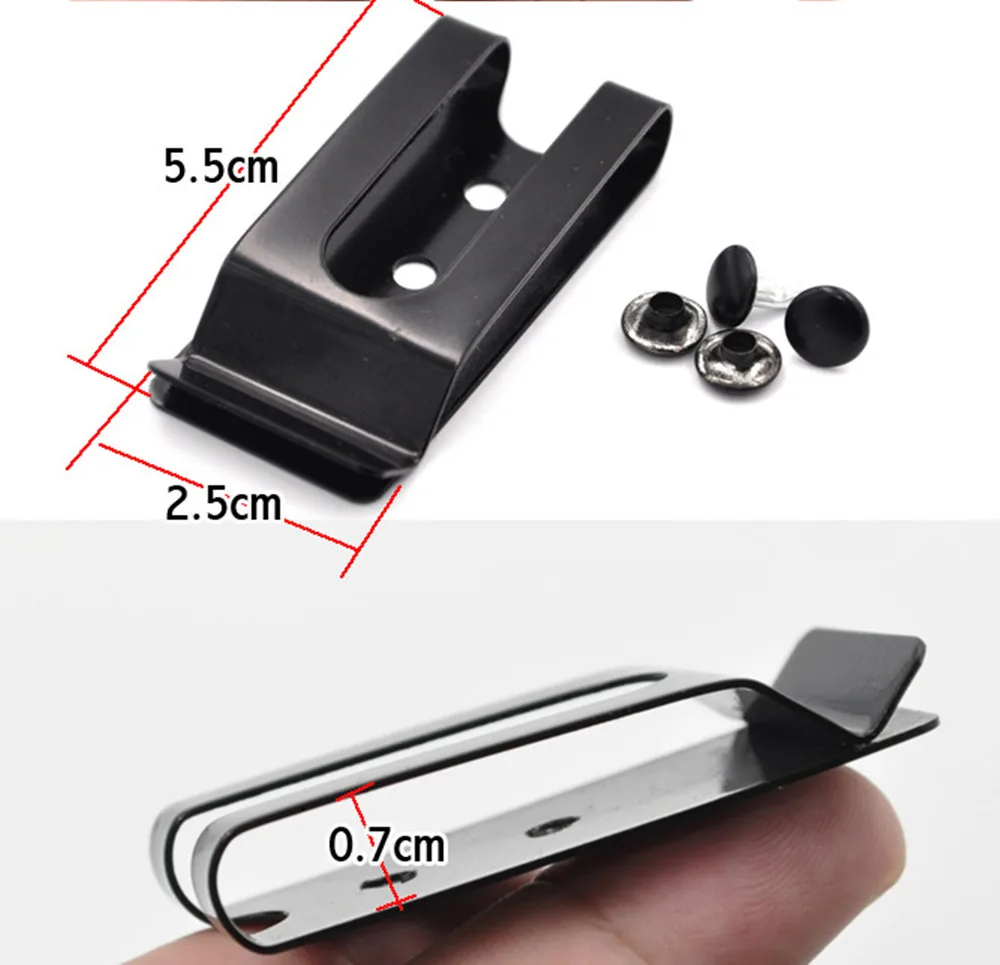 50pcs Metal Spring Buckles Belt Holster Sheath Clip Clasp for Pockets Wallet Key Hooker DIY Waist Clips Accessories with Screws