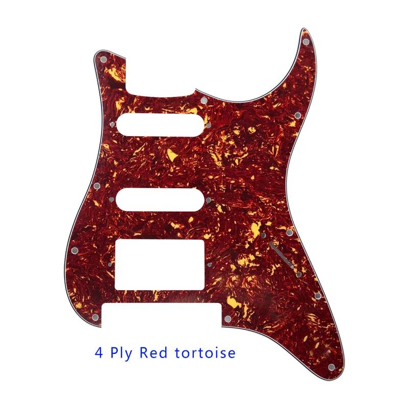 Pleroo Guitar Parts For US Strat With Floyd Rose Tremolo Bridge PAF Humbucker Single HSS Guitar Pickguard Without Control Punch