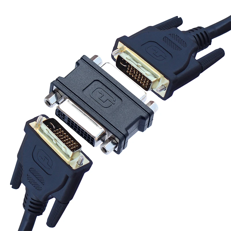 DVI to DVI Female to Female Converter DVI-I (24+5) F to F Mini Gender Changer Adapter for DVI Cable Extension