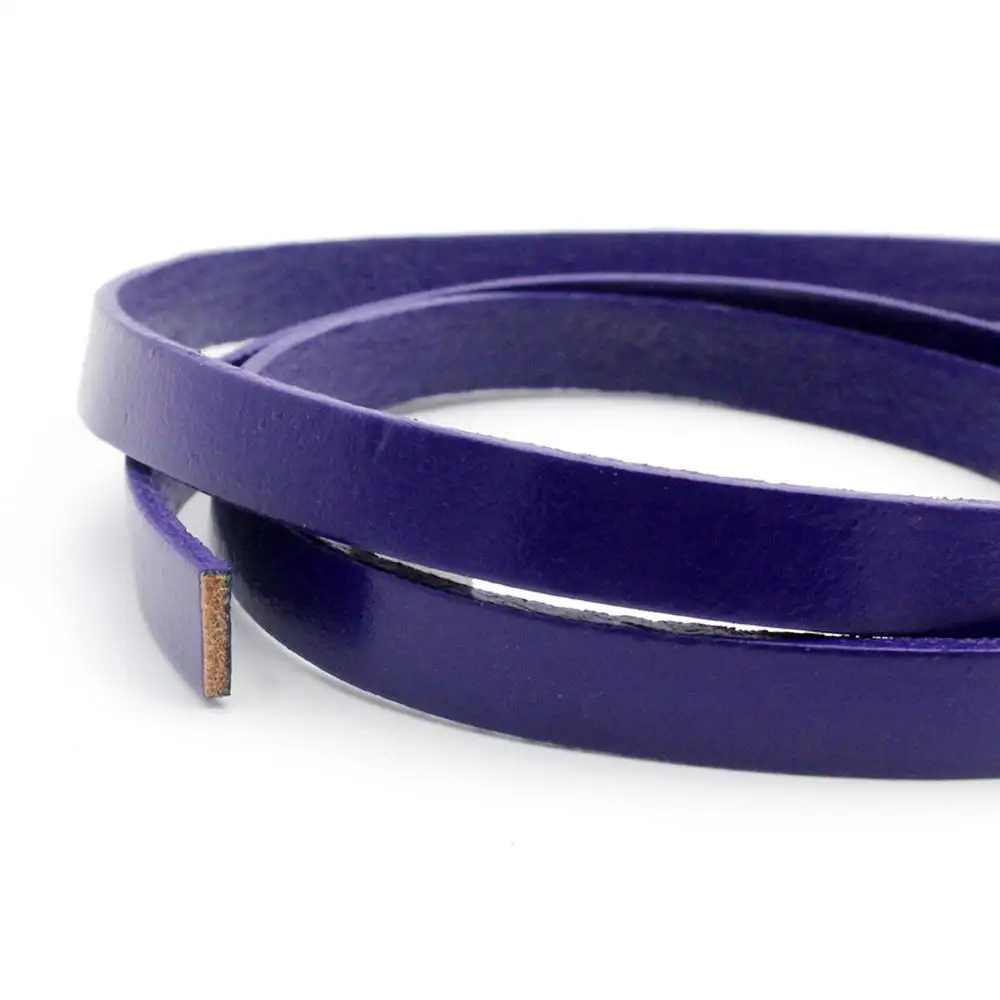 Aaazee 10x2mm Royal Blue Leather Band 10mmx2mm Flat Strip Watchband