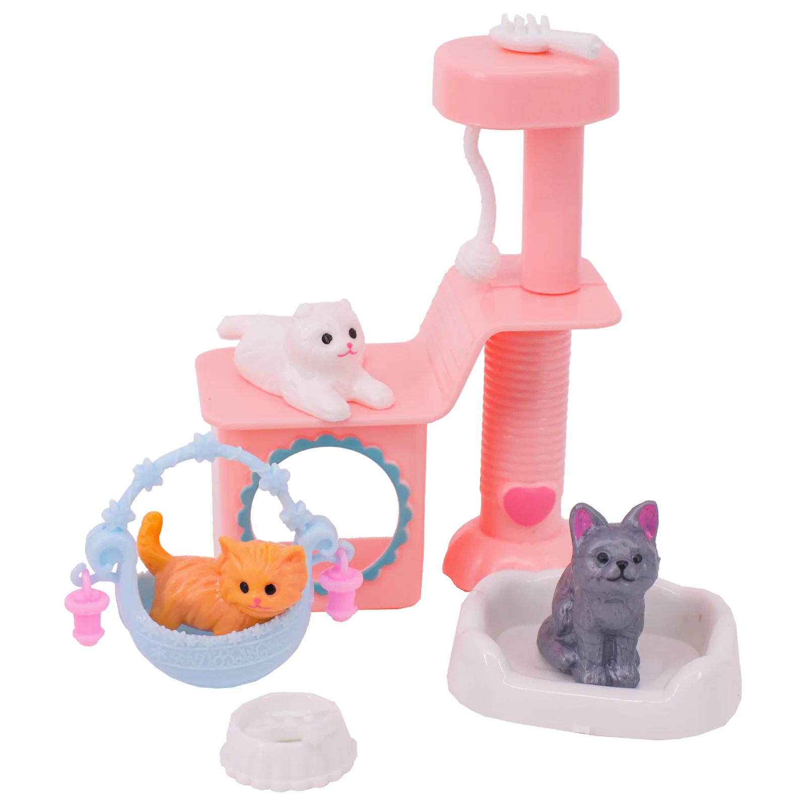 Barbies Princess Doll accessori Cute Pet + Cat Climbing Frame Animal Simulation Model Interactive Mini Plastic children's Toy