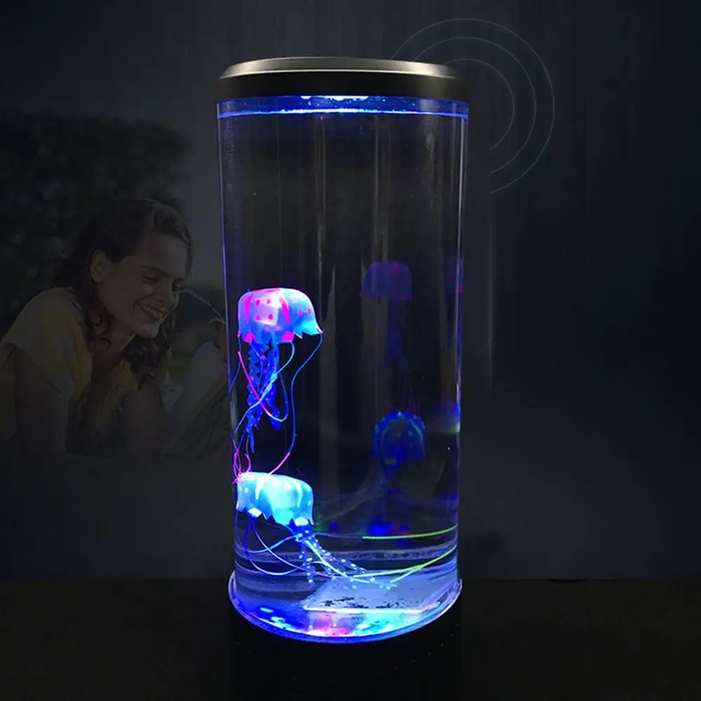 Big Size LED Jellyfish Light Table Desktop Decorative Night Lamp Children Kids Gifts Relaxing Mood Lamp For Home Bedroom Decor