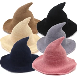 1 PCS Modern Halloween Witch Hat Woolen Women Lady Made From Fashionable Sheep Wool Halloween Party Hat Festival Party Hat