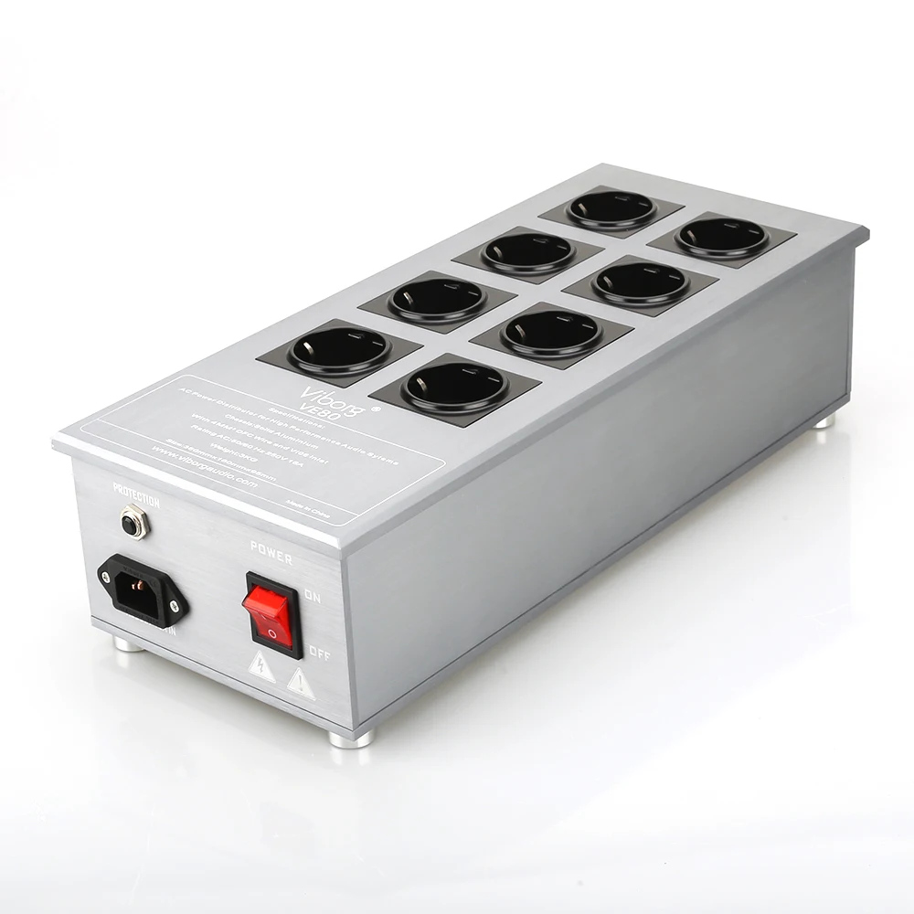 Viborg VE80 High-End HiFi Audio EU Schuko AC Power Conditioner Noise Filter Audiophile Power Filter Power Purifier