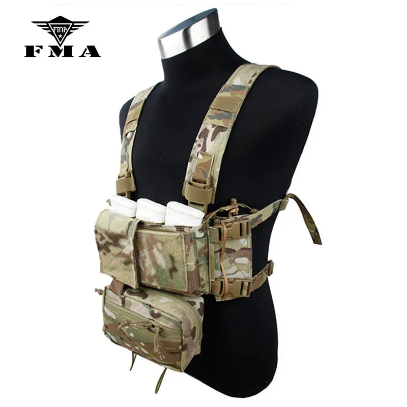 FMA Tactical Chest Rig Set completo Multicam 500D SS Micro Low Profile Light Fight Combat Chest spedizione gratuita