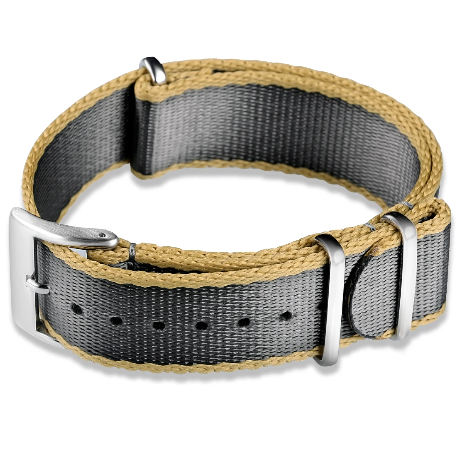 Straps Nylon Watch Band One piece Replace Seatbelt Military Wrist Straps For Men or Women 18mm 20mm 22mm 24mm