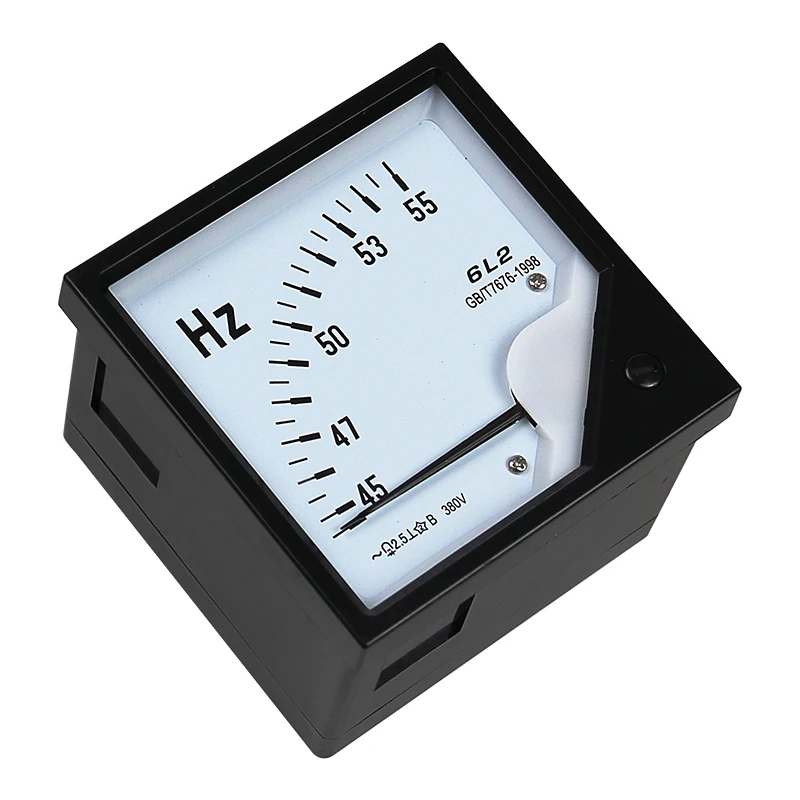 Imagem -03 - tipo Análogo do Ponteiro do Medidor de Frequência do Painel 100v 220v 380v Indicador Hertz do Medidor do Verificador 80*80 mm 4555hz 6l2-hz
