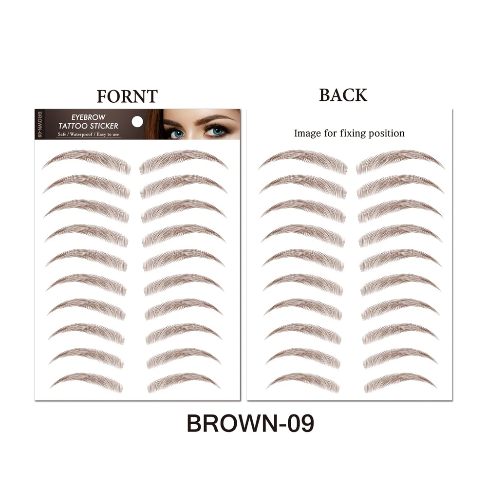 O.TWO.O 3D Simulation Eyebrow Stickers Waterproof Like Brow Hair Makeup Easy To Wear Long Lasting Nutural Brows Tattoo Sticker