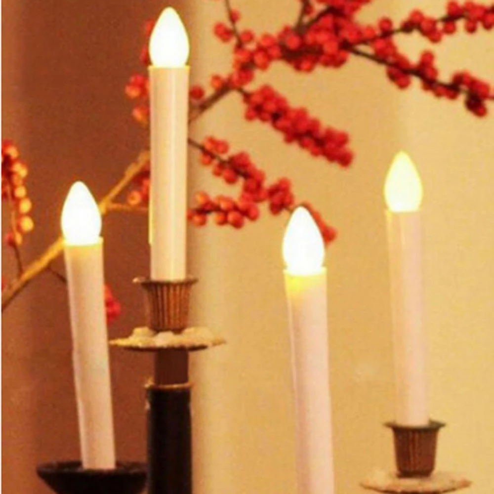 Electronic LED Candles Realistic Battery-Powered Flameless Candles Home Decoration Decorative Candle for Party Wedding Festival