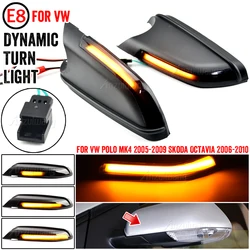 For VW Volkswagen Polo mk4 9N3 FL Vento Skoda Octav 2X Led Side Wing Mirrors Dynamic Turn Signal Light Indicator Repeater Lamp