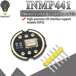 WAVGAT Omnidirectional Microphone Module I2S Interface INMP441 MEMS High Precision Low Power Ultra small volume for ESP32