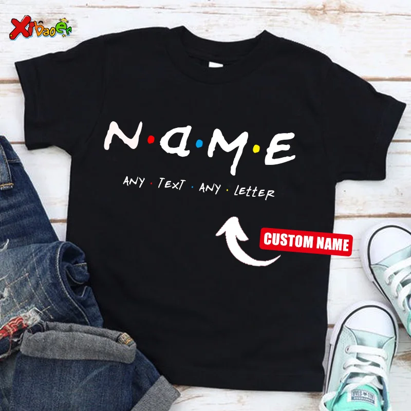 Custom Name Shirt Gift Birthday Boys Personalized T Shirt Friend TV Shirts Kids Summer Boys Clothes Toddler Baby Girls Clothing