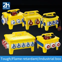 Portable Industry Socket Box Outdoors Waterproof Distribution Box More Function Group Combine Socket 220V 380V Power Supply Box