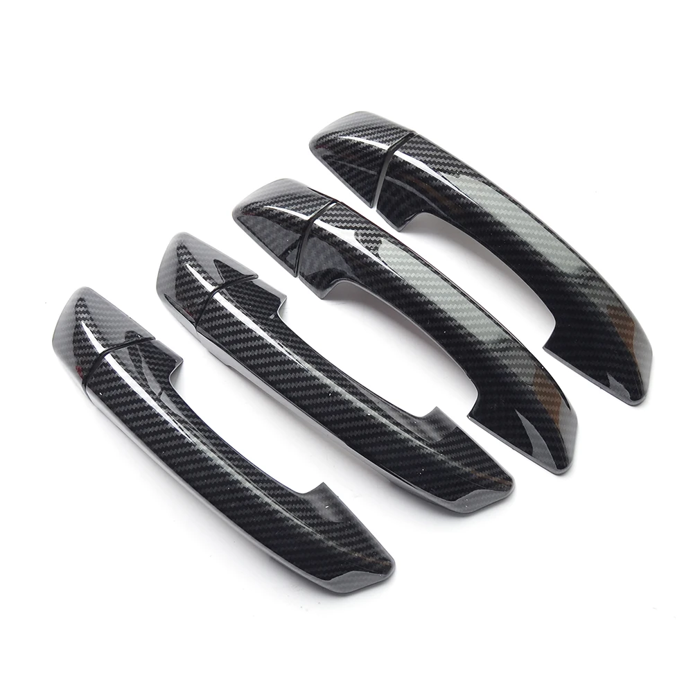 For Volkswagen Skoda SUPERB 3T4 3T5 2009 2010 2011 2012 2013 2014 2015 New Carbon Fiber Chrome Car Side Door Handle Cover Trim