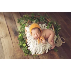 Newborn Photography Props Handmade Bamboo Basket Vintage Chair for Baby Photo Shoot Posing Sofa Boys Girls Fotografia Accessorie