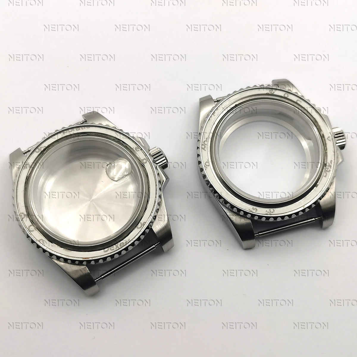 NEITON 40mm Case Sapphire Glass Fit ETA2836 NH35/36 Mingzhu DG2813/5833 Miyota 8215/8205 Auto Movement Back Transparent Glass