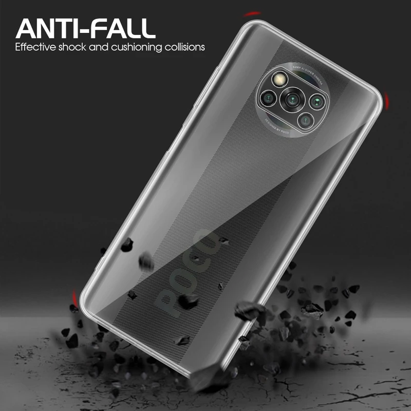 Clear Shockproof Case For Xiaomi 11 POCO X3 NFC M3 M2 10T 9T 10 9 Pro A3 A2 lite Redmi 9T 9 9A 9C 8 8A Note 9 8 Pro 9T 8T Case